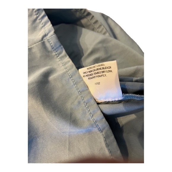 EILEEN Fisher Woman Dusty Blue Cotton Split Ankle Pants Wide Leg High Rise Sz 1X - Picture 4 of 8